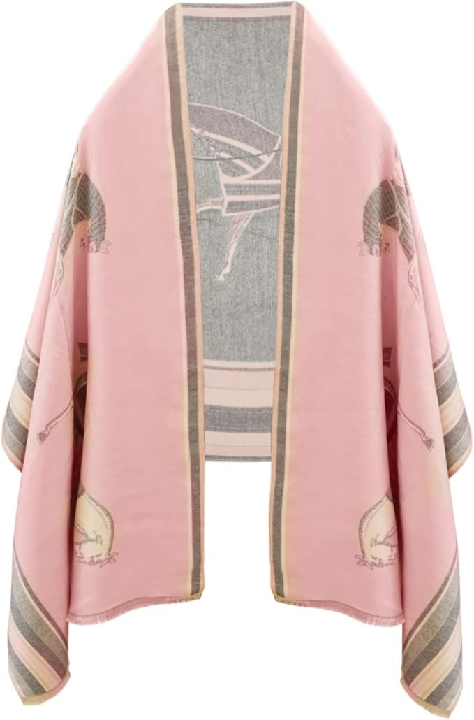 EXTREE Scarfs for Women Pashmina Silky Shawl Wrap for Evening Dressing Horse Scarf Blanket Open F... | Amazon (US)