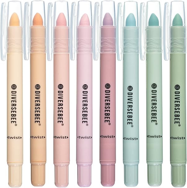 DIVERSEBEE Bible Highlighters and Pens No Bleed (Pastel) | 8 Pack Assorted Colors Gel Highlighter... | Amazon (US)