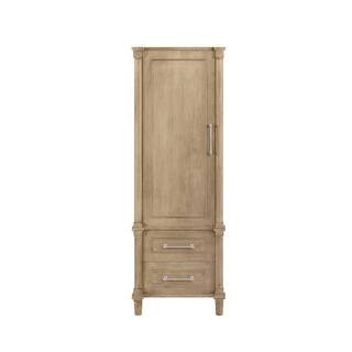 Home Decorators Collection Aberdeen 21 in. W x 14 in. D x 60 in. H Antique Oak Freestanding Linen... | The Home Depot