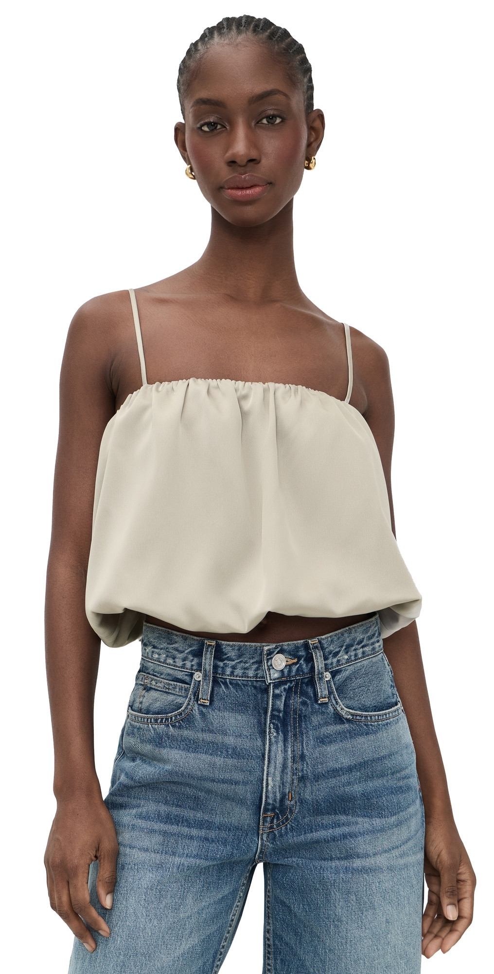 Susana Monaco Satin Bubble String Top Sandstone S | Shopbop