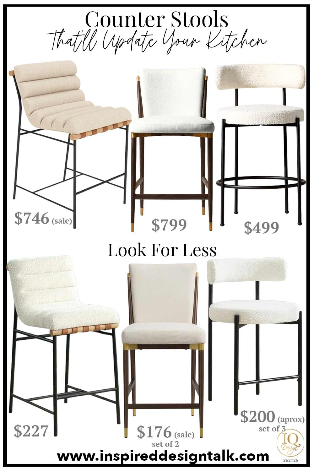 Counter stools for a kitchen update + designer look for less finds! 🤍

I’m shopping for new counter stools for my kitchen makeover, and these are some of my favorites. I love the mix of upholstered counter stools, boucle counter stools, wood and metal stools, neutral counter stools, and modern kitchen seating.

Of course, I had to find the designer look for less versions too! Some of these affordable counter stools give you such a similar high-end look for a fraction of the price.

Which would you choose for my kitchen — 1, 2 or 3?

#counterstools #kitchencounterstools #barstools #kitchenstools #upholsteredcounterstools #bouclecounterstools #moderncounterstools #affordablecounterstools #kitchenseating #kitchendecor #kitchenmakeover #kitchenupdate #neutralhomedecor #designerlookforless #lookforless #highendlookforless #affordablehomedecor #interiordesign #homedecor #kitcheninspiration

#LTKmomlife #LTKOver40 #LTKHome