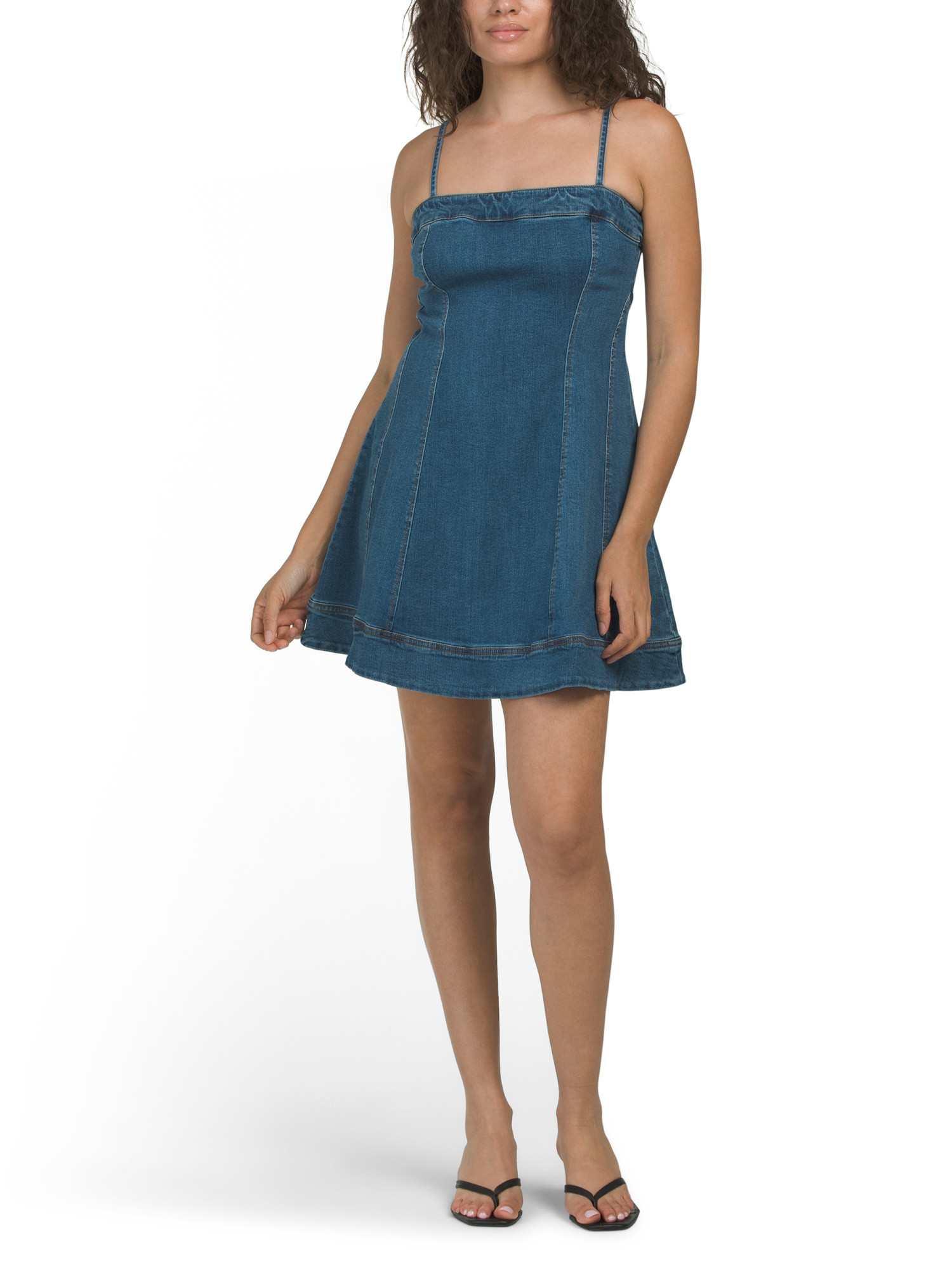 Mini Denim Dress With Multiple Panel Details | TJ Maxx