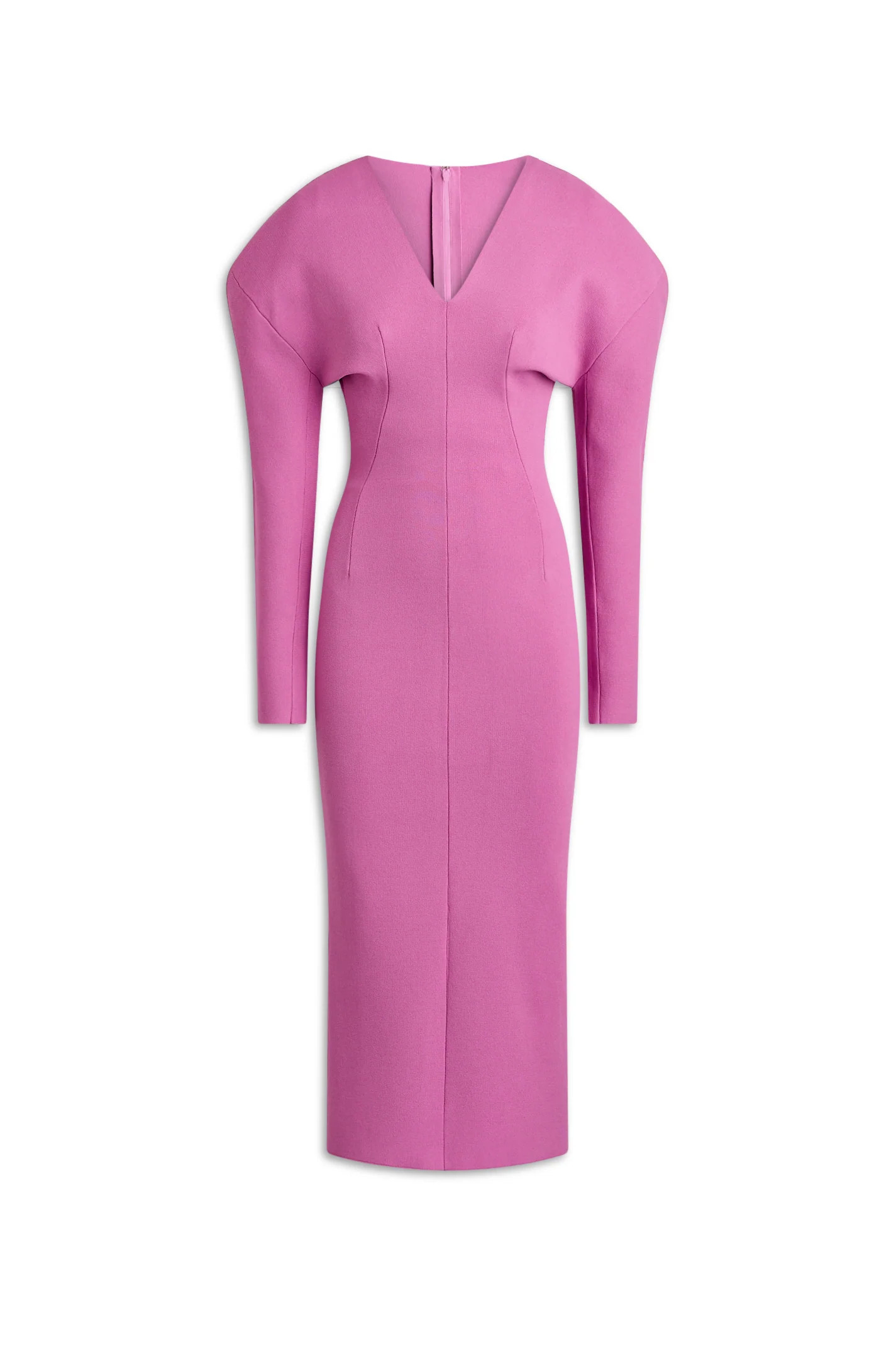 CREPE KNIT DRAPED SLEEVE DRESS - PEONY - Scanlan Theodore | Scanlan Theodore