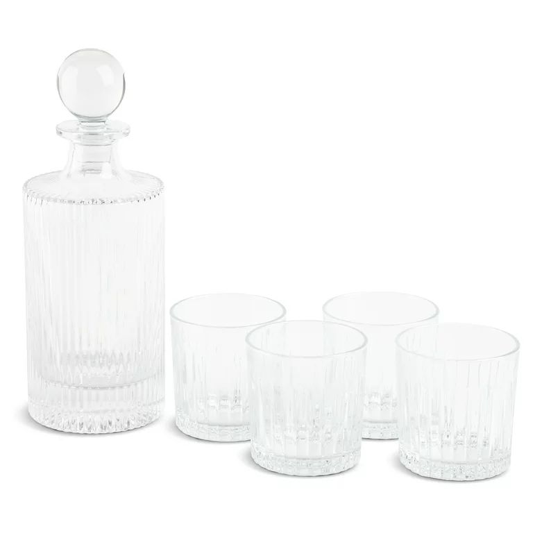 Thyme & Table Whiskey Decanter and Cocktail Glasses, 5-Piece Set | Walmart (US)
