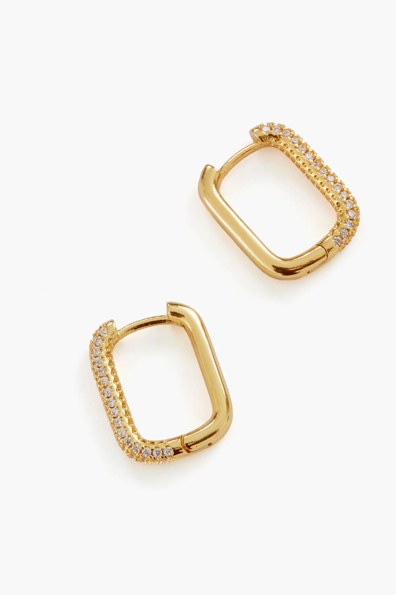 Mini Crystal Oval Hoop Earrings | Tuckernuck (US)