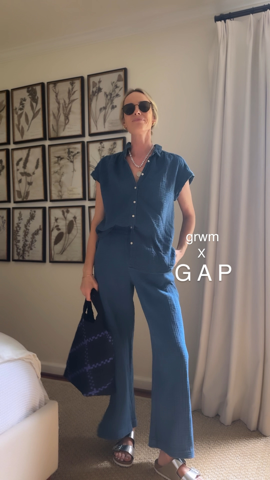 grwm x my favorite @gap set💙 I have worn this look so many times since I bought it! It sold out super quick but it’s fully stocked again💪🏻 I highly recommend all of the cotton gauze sets at Gap. They are the perfect effortless look for now through summer. I am in a size small. 

@gap #ad #howyouweargap

#LTKfindsunder50 #LTKstyletip #LTKVideo