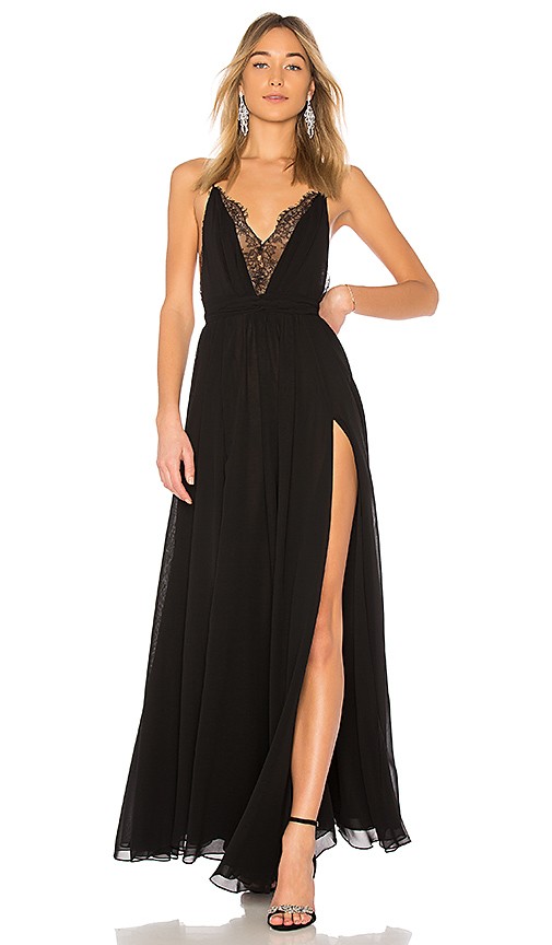 x REVOLVE Justin Gown in Black | Revolve Clothing (Global)