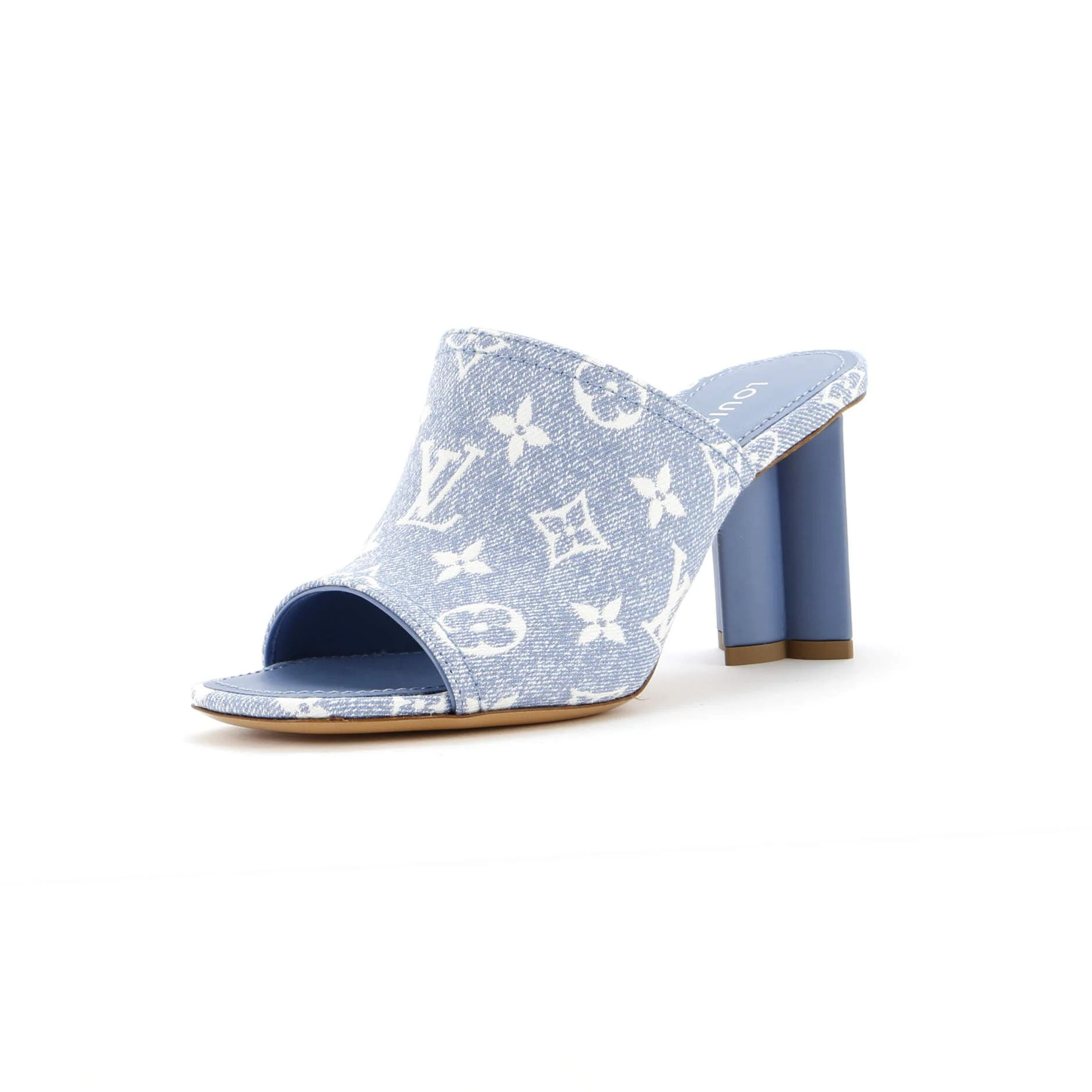 Women's Silhouette Mules Monogram Denim | Shop Simon