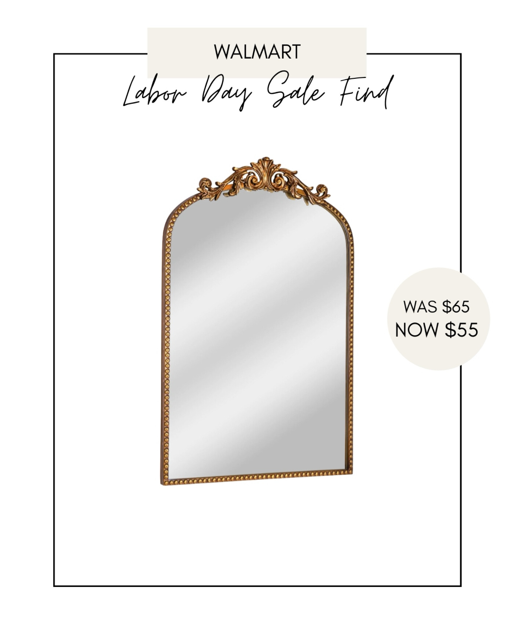 Walmart gold mirror on sale. Labor Day home decor finds  

#LTKHome #LTKFindsUnder100 #LTKSeasonal