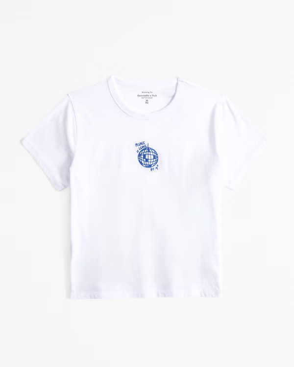 Short-Sleeve Disco Ball Graphic Skimming Tee | Abercrombie & Fitch (US)