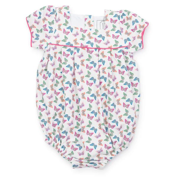 Charlotte Girls' Pima Cotton Bubble - Bright Butterflies | Lila and Hayes