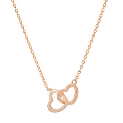 Sterling Silver Interlocking Love Heart Necklace | Target