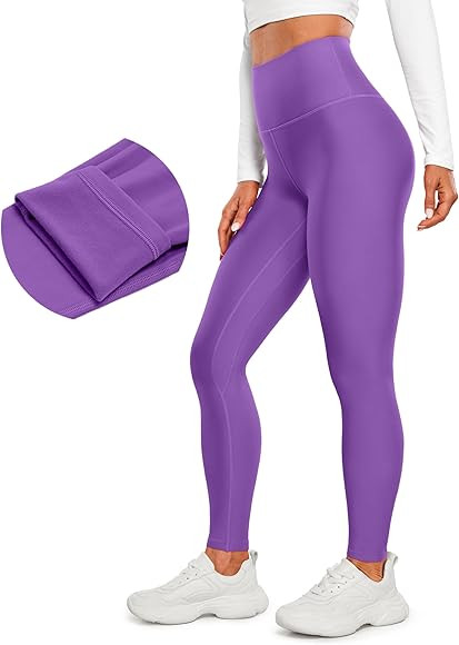 CRZ YOGA Thermal Fleece Lined Leggings Women 28'' - Winter Warm Workout Hiking Pants High Waisted... | Amazon (US)