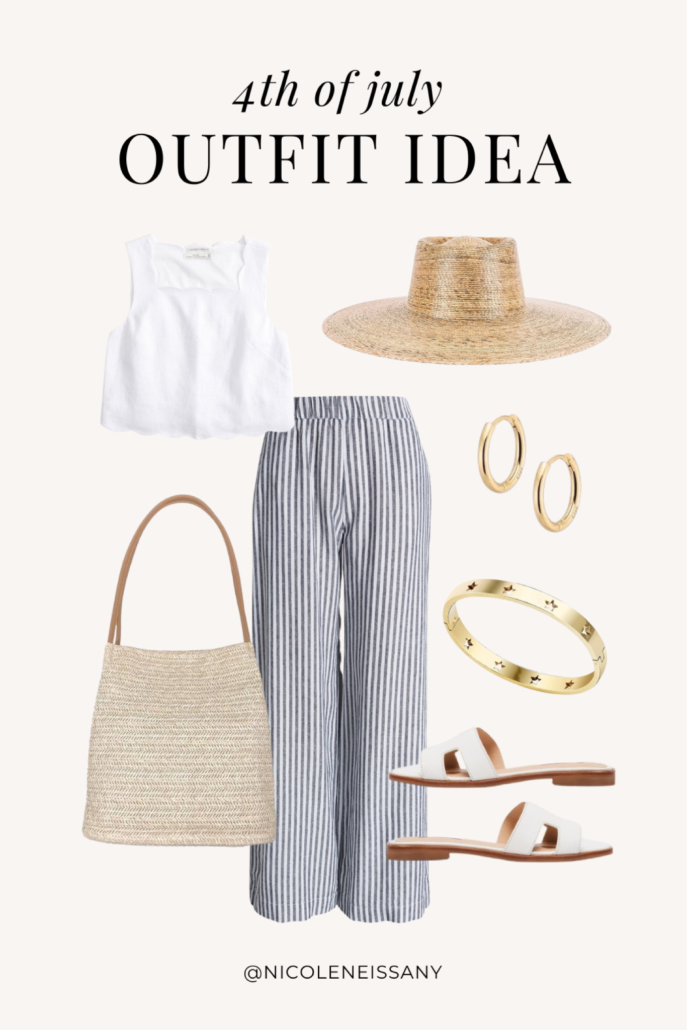 Neutral 4th of July outfit idea

// 4th of July outfits, July 4th outfit ideas, July 4th outfits, Independence Day outfit, Independence Day outfits, bbq outfit, backyard party outfit, summer outfit, vacation outfit, beach outfit, resort outfit, resort wear, casual summer outfit, brunch outfit, casual date night outfit, linen crop top, straw hat, sun hat, striped pants, linen pants, straw bag, tote bag, beach bag, white sandals, slide sandals, summer sandals, gold star bracelet, gold hoop earrings, Revolve, Petal and Pup, Gap, Nordstrom, Revolve, Abercrombie, Amazon fashion, neutral outfit, neutral fashion, neutral style, Nicole Neissany, Neutrally Nicole, neutrallynicole.com (6/13)

#LTKFindsUnder100 #LTKSeasonal #LTKTravel #LTKStyleTip #LTKFindsUnder50 #LTKFindsUnder100 #LTKParties #LTKSaleAlert #LTKHome #LTKShoeCrush #LTKItBag #LTKParties