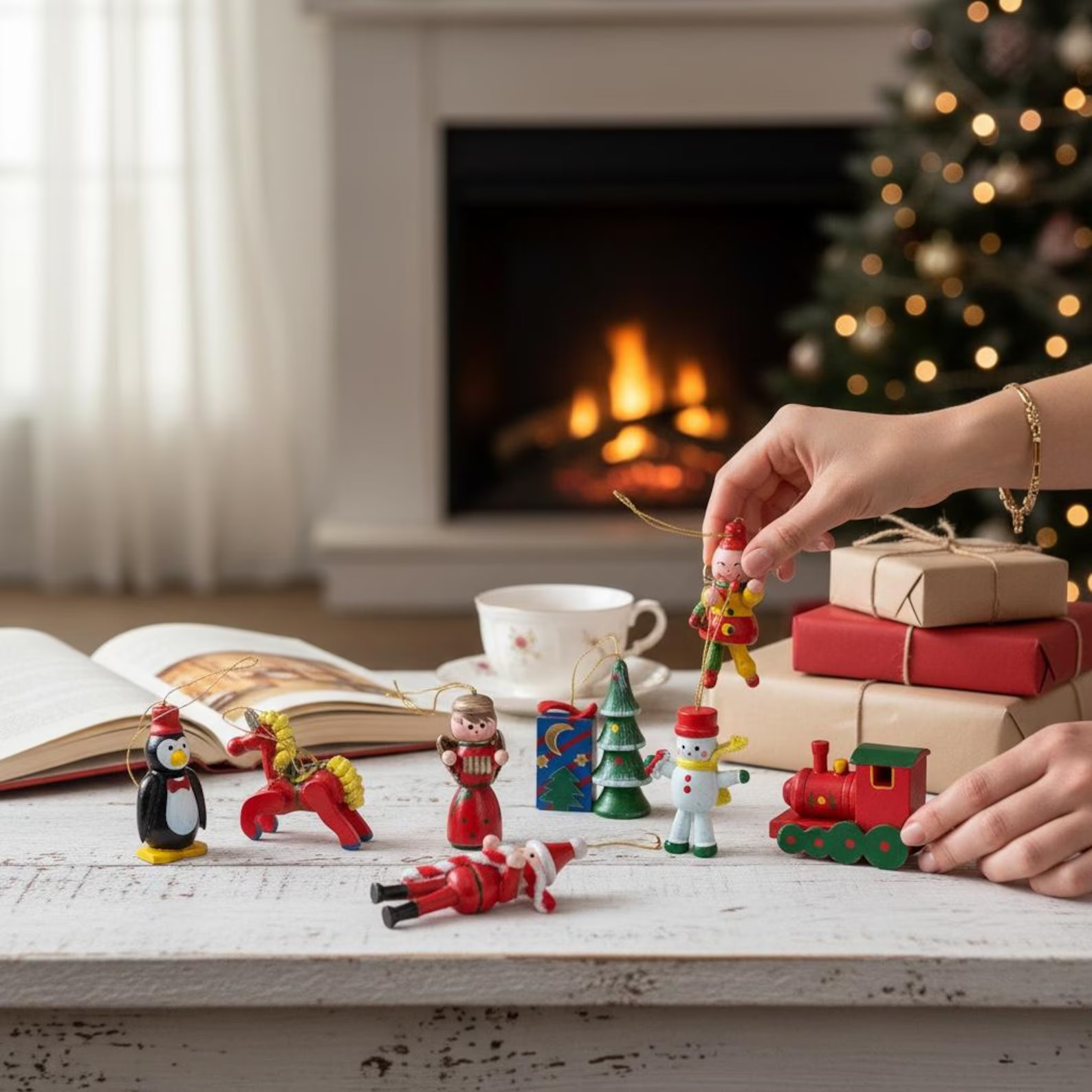 Vintage Wooden Christmas Peg Ornaments – Lot of 14 Hand-painted Retro Holiday Decor – Mixed F... | Etsy (US)