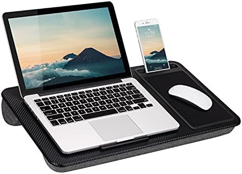 LapGear Home Office Lap Desk with Device Ledge, Mouse Pad, and Phone Holder - Black Carbon - Fits... | Amazon (US)