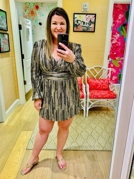 Riza Long Sleeve Romper is perfect for your holiday parties! Easily packable, lots of stretch, and even shorts underneath. This is a must have! I’m wearing a size large.

#LTKover40 #LTKSeasonal #LTKHoliday