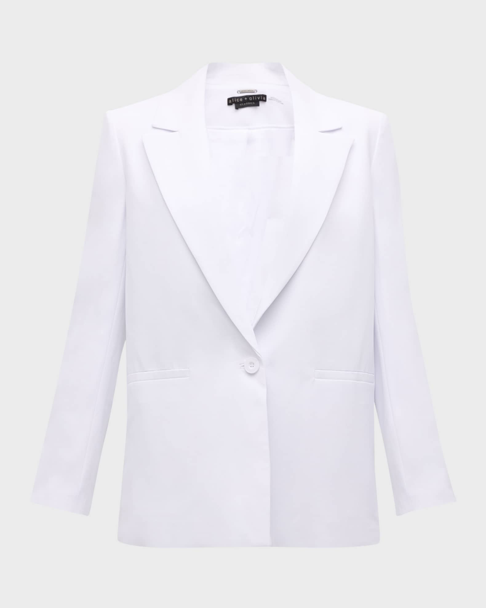 Denny Notch-Collar Boyfriend Blazer | Neiman Marcus