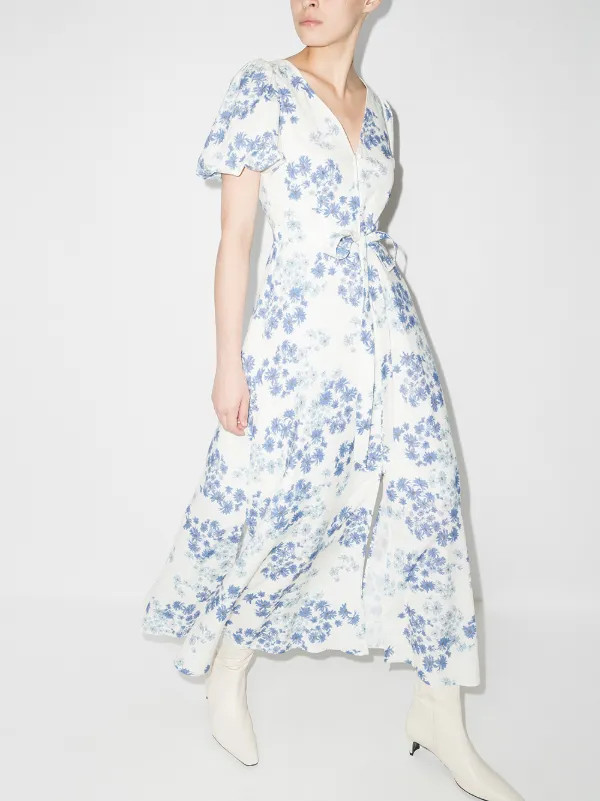 Holiday floral-print midi dress | Farfetch Global