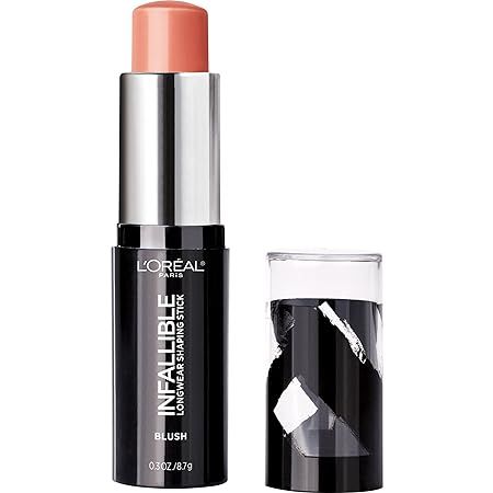 L'Oreal Paris Makeup Infallible Longwear Blush Shaping Stick, Up to 24hr Wear, Buildable Cream Bl... | Amazon (US)