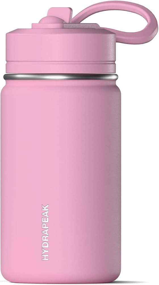 Hydrapeak Mini 14oz Water Bottle with Straw Lid, Stainless Steel Double Wall Insulated Water Bott... | Amazon (US)