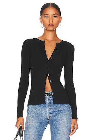 superdown Sasha Button Top in Black from Revolve.com | Revolve Clothing (Global)
