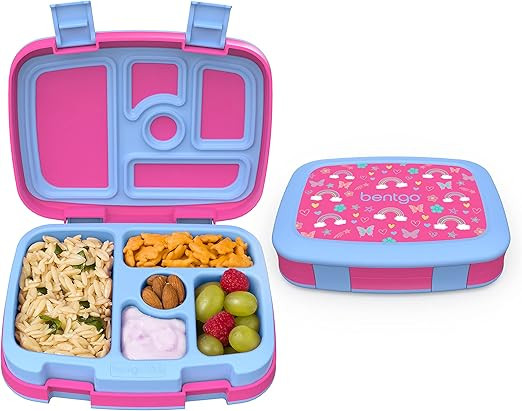 Bentgo® Kids Prints Leak-Proof, 5-Compartment Bento-Style Kids Lunch Box - Ideal Portion Sizes f... | Amazon (US)