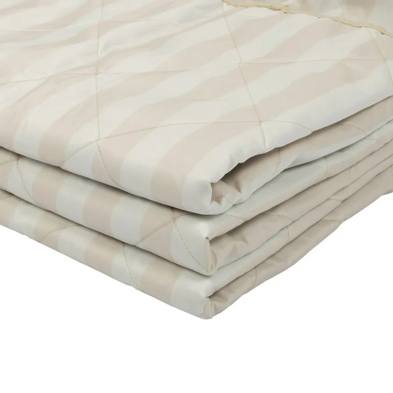 Mainstays Outdoor Beach Blanket (Sandproof, Water-Resistant), Beige Stripe - 59"x79" | Walmart (US)