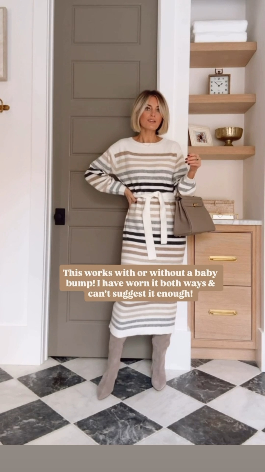 This striped dress has become a staple for me! So comfy with or without the bump & so many ways to style! 

Loverly Grey, striped dress, maxi dress, winter dress, sweater dress, winter fashion, winter outfit ideas 

#LTKootd #LTKFindsUnder100 #LTKBump