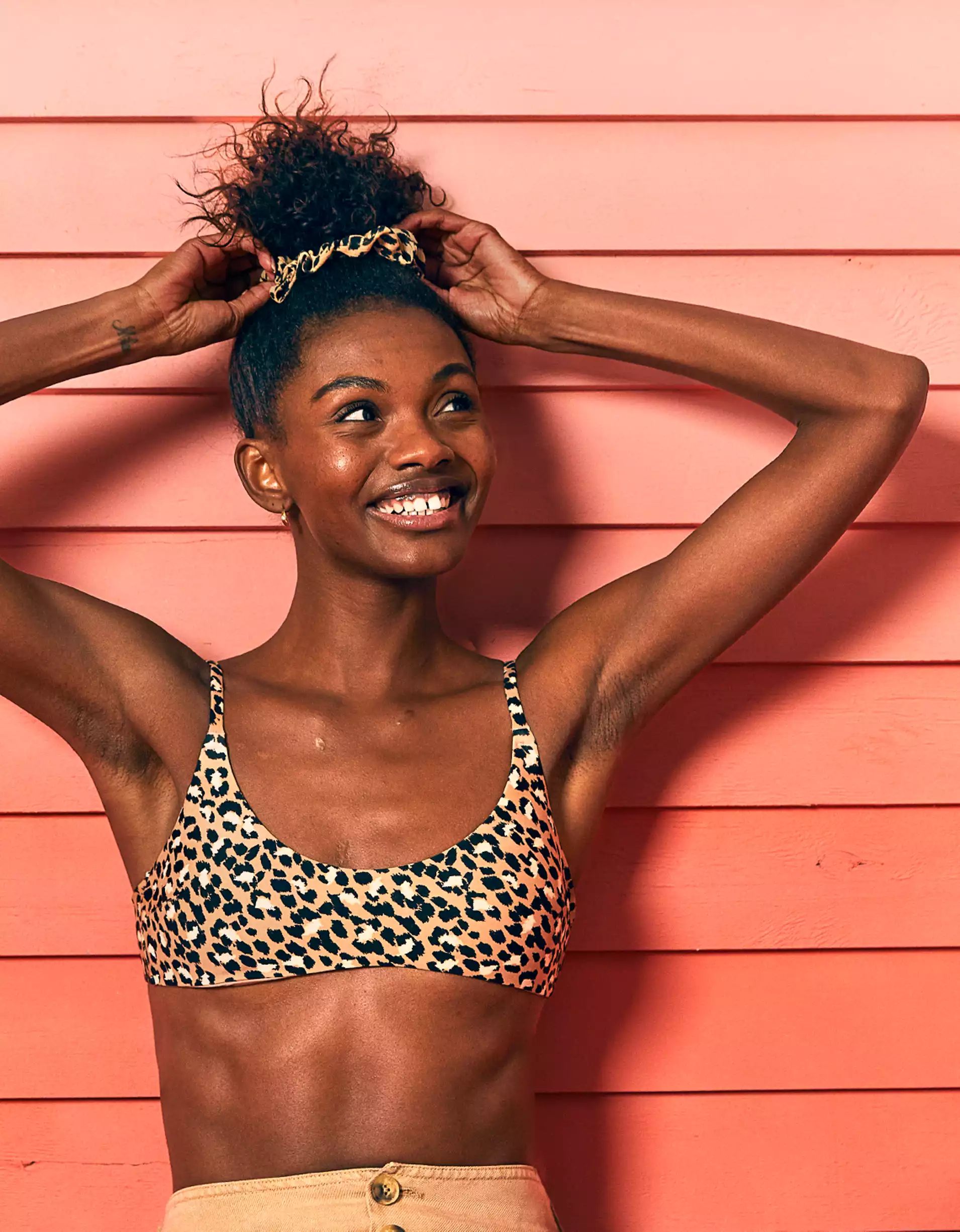 Aerie Leopard Scoop Bikini Top | American Eagle Outfitters (US & CA)