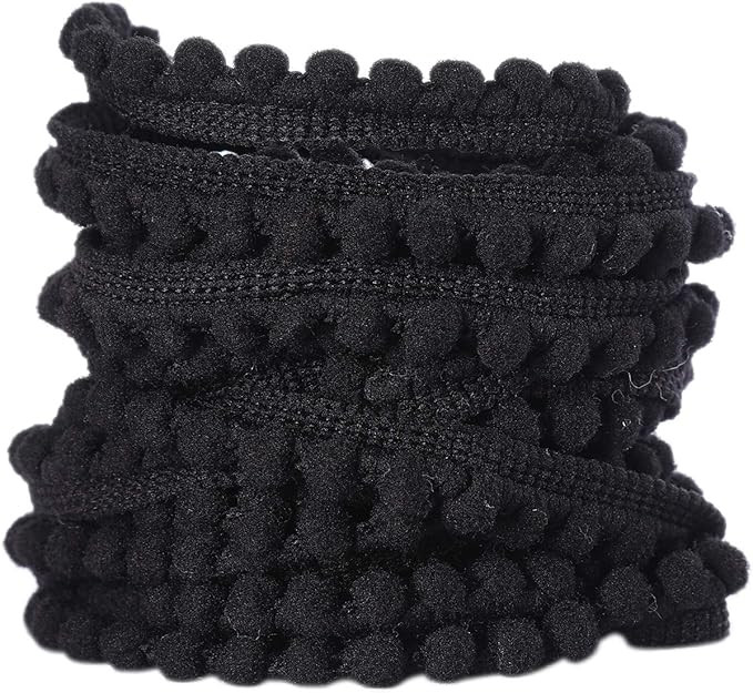 Mini Pom Pom Trim Ball Fringe - Ribbon Sewing Fringe Tassel Lace Accessory for DIY Crafts Home De... | Amazon (US)
