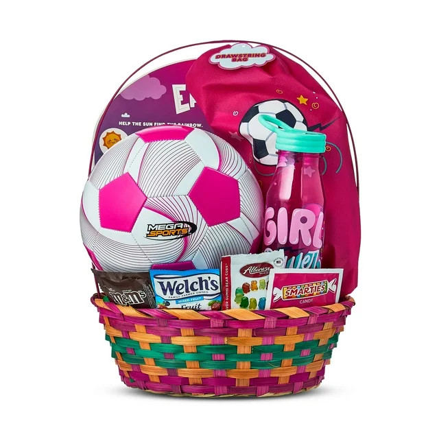 Pink Soccerball with Bag Easter Basket Gift Set | Walmart (US)
