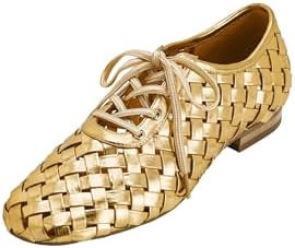 JW PEI Women's Kayla Weave Strap Flat Shoes | Amazon (US)