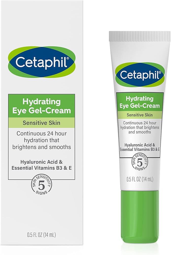 CETAPHIL Hydrating Eye Gel-Cream , With Hyaluronic Acid , 0.5 fl oz , Brightens and Smooths Under... | Amazon (US)