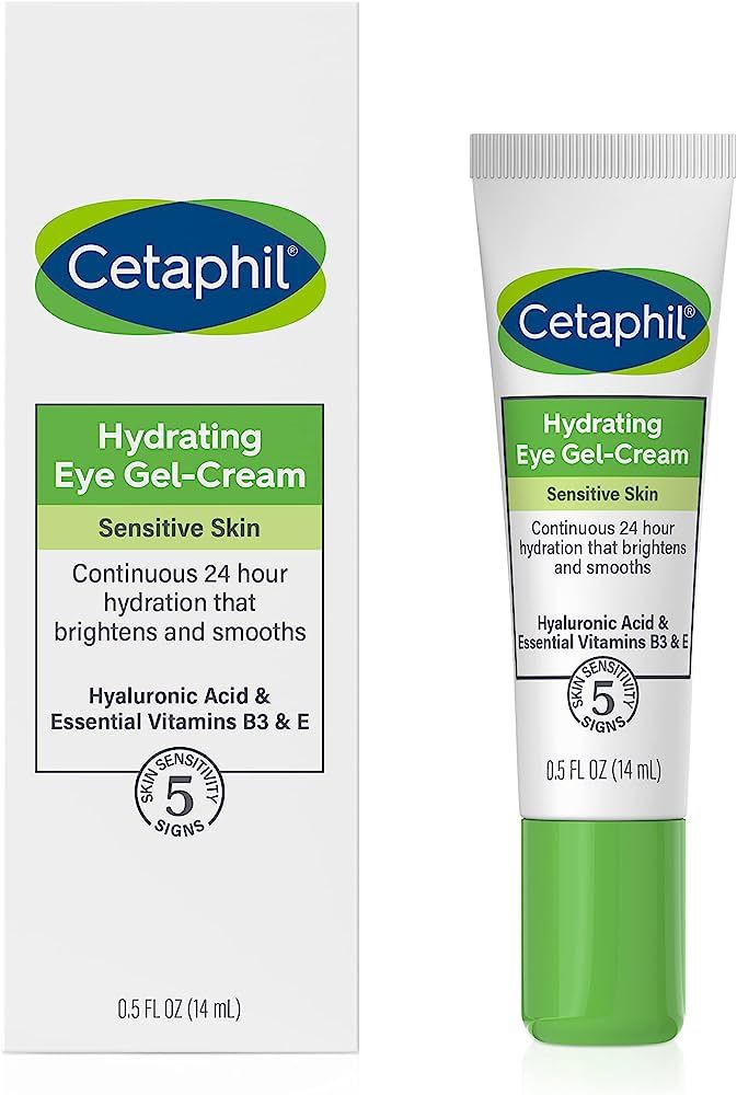 CETAPHIL Hydrating Eye Gel-Cream , With Hyaluronic Acid , 0.5 fl oz , Brightens and Smooths Under... | Amazon (US)