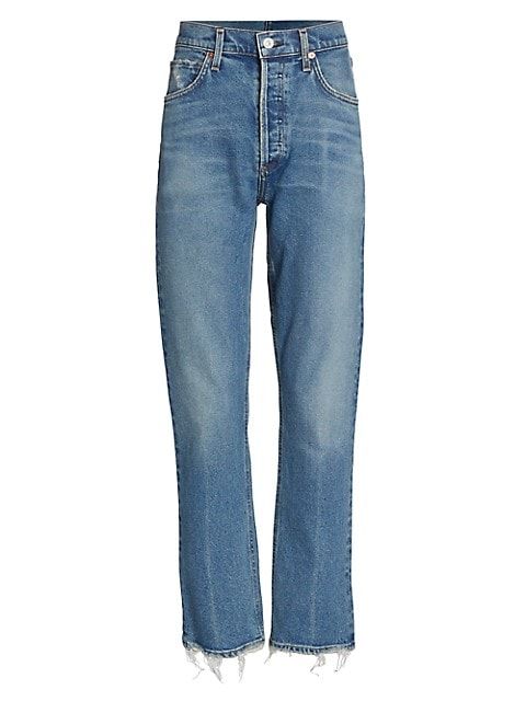 Jolene High-Rise Distressed Stretch Slim-Fit Jeans | Saks Fifth Avenue