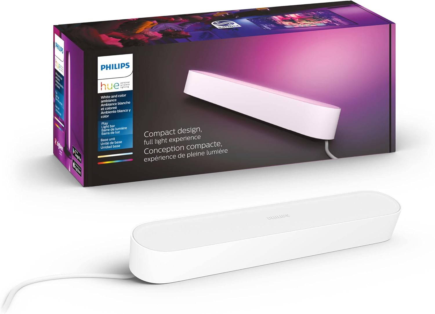 Philips Hue Play White & Color Smart Light, Single Base Kit, Hub Required/Power Supply Included (... | Amazon (US)