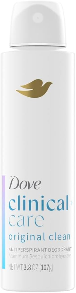 Dove Clinical + Care Antiperspirant Deodorant Dry Spray for Women Original Clean with Nourishing ... | Amazon (US)
