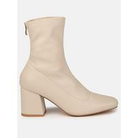 Black Friday DealMissguided Missguided Square Toe Block Heel Sock Ankle Boot | Very (UK)