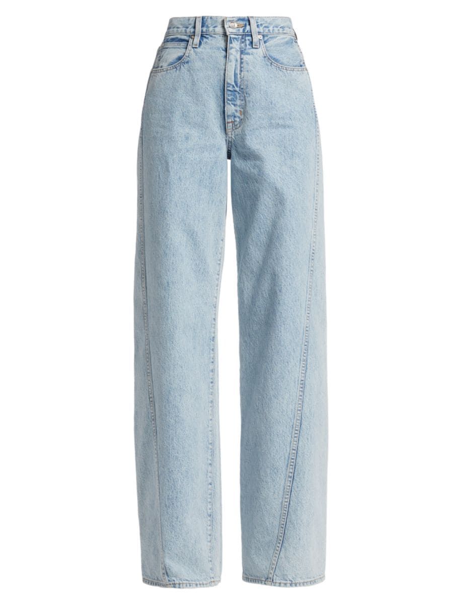 Eva High-Rise Twisted Wide-Leg Jeans | Saks Fifth Avenue