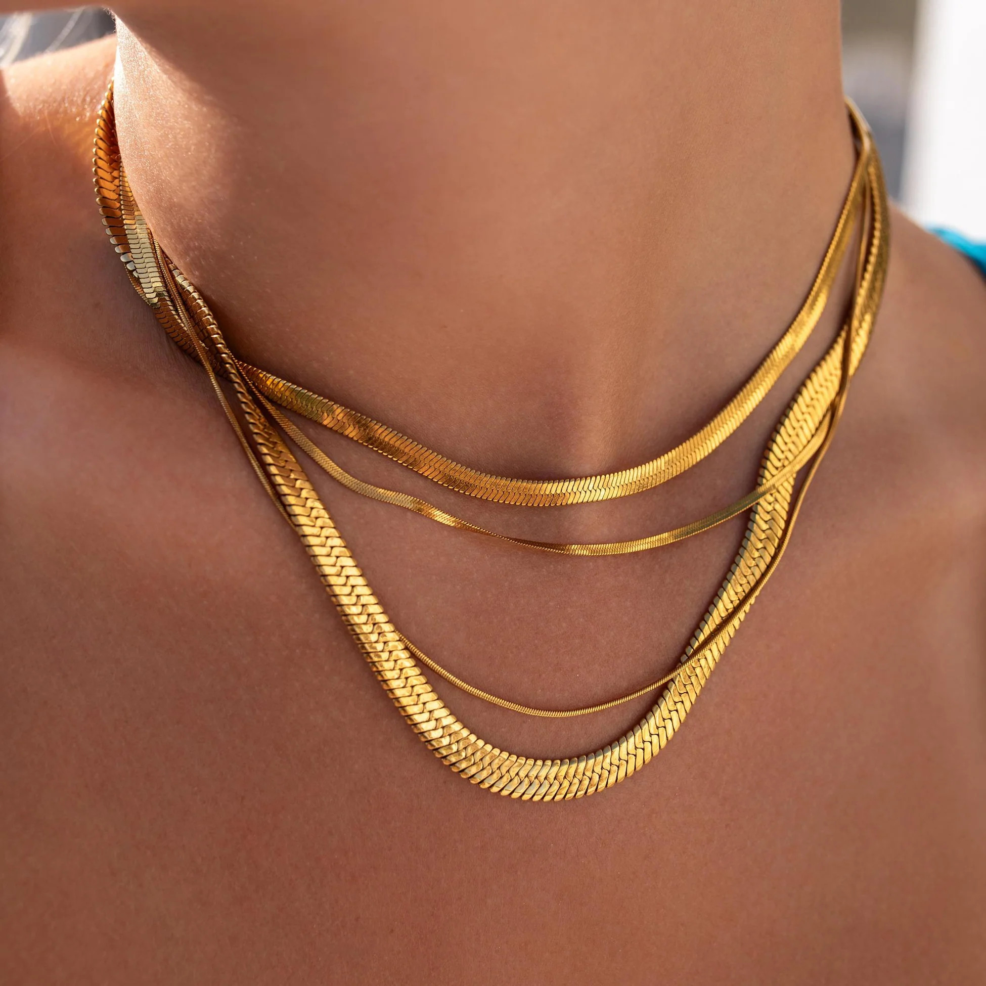Thick Herringbone Necklace | ALCO Jewelry