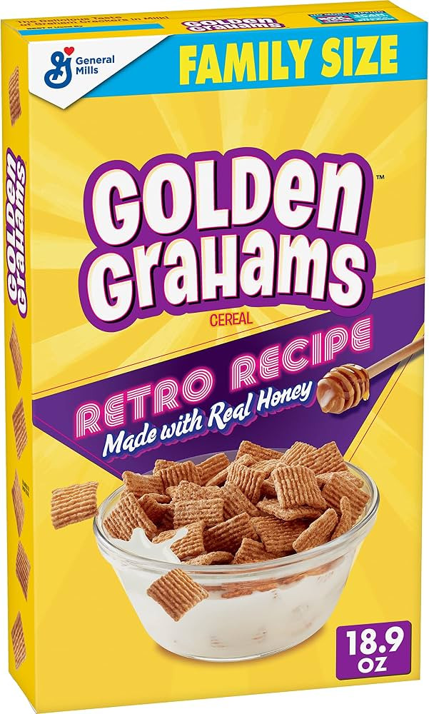 Golden Grahams Breakfast Cereal, Graham Cracker Taste, Whole Grain, Family Size, 18.9 oz | Amazon (US)