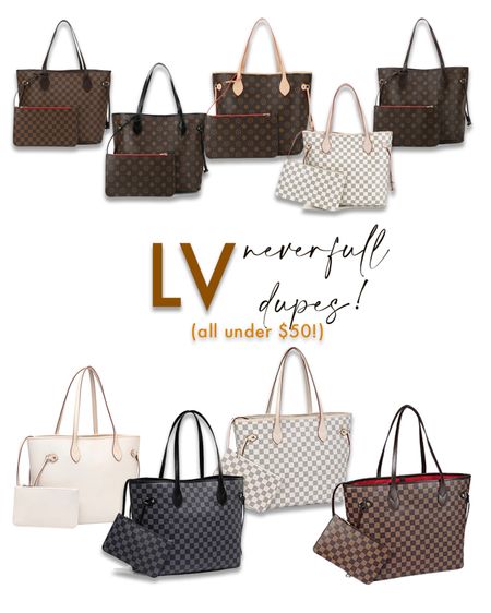 Louis Vuitton never full, Louis Vuitton never full dupe, daisy rose never full, checkered tote bag, daisy rose tote bag, lv dupe, neverfull for less

#LTKunder50 #LTKFind #LTKitbag