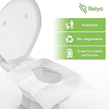 Toilet Seat Covers Paper Flushable (50 Pack) - XL Flushable Paper Toilet Seat Covers for Adults a... | Amazon (US)