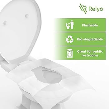Toilet Seat Covers Paper Flushable (50 Pack) - XL Flushable Paper Toilet Seat Covers for Adults a... | Amazon (US)