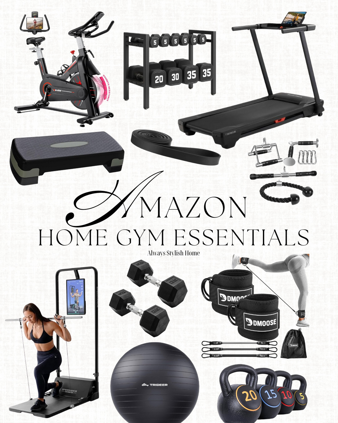 Upgrade your workouts with these Amazon home gym essentials 💪🏽 From adjustable dumbbells and resistance bands to workout mats and compact storage, these must-haves make it easy to stay consistent without leaving home. Perfect for small spaces, beginners, or anyone building an affordable at-home fitness setup. Shop all my favorite Amazon workout equipment linked here and create a gym you’ll actually use!
#AmazonHomeGym #HomeGymEssentials #AmazonFinds #AtHomeWorkout #FitnessAtHome #WorkoutFromHome #HomeFitness #GymEquipment #SmallSpaceFitness #AffordableFitness #LTKFitness #LTKFinds #LTKUnder100 

 #LTKfitnessgoals #LTKmorningroutine #LTKHome