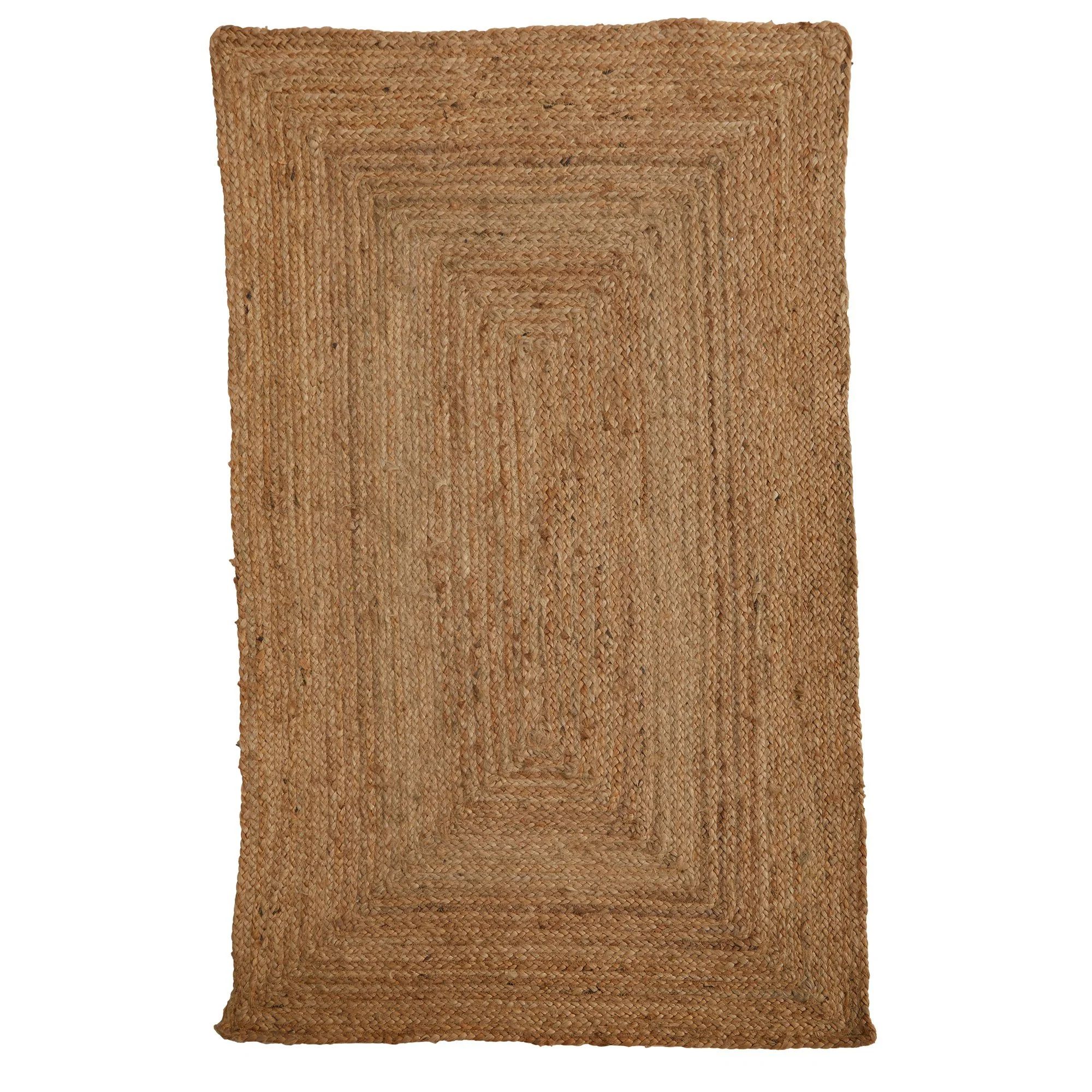 5’ x 3’ Handmade Braided Natural Fiber Beacon Jute Rug | Nearly Natural