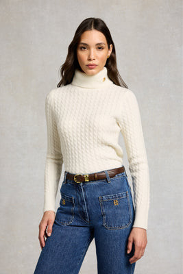 Polly Roll Neck Knit (Winter White) | Holland Cooper