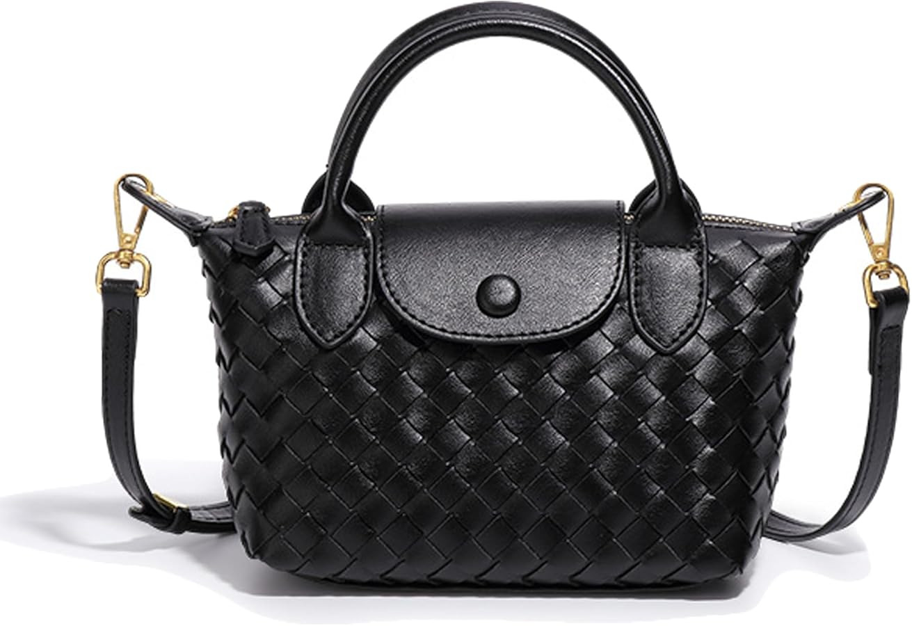 Woven Women Bag Fashion Clutch Crossbody Bag Leather Handbag Three Sizes Purse | Amazon (CA)