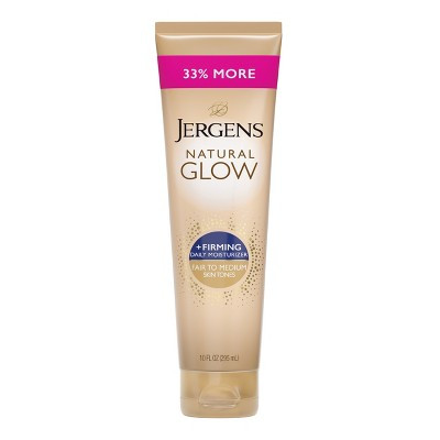 Jergens Natural Glow Skin Firming Daily Moisturizer + Self Tanner Tanning Lotion - Fair to Medium - 10 fl oz | Target